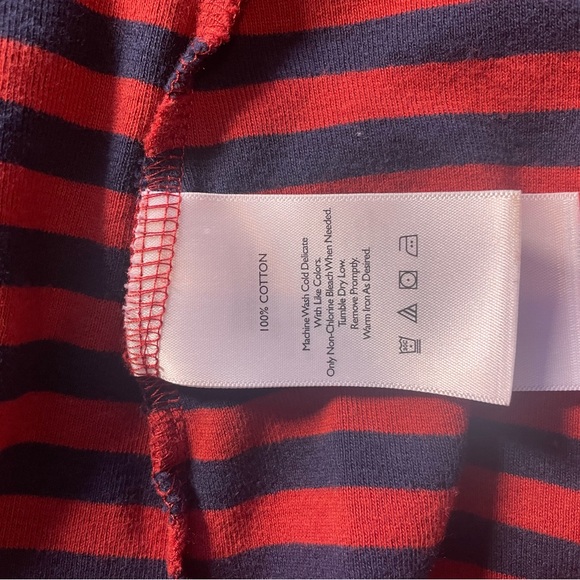 Eddie Bauer hooded top red and navy striped - Picture 4 of 5